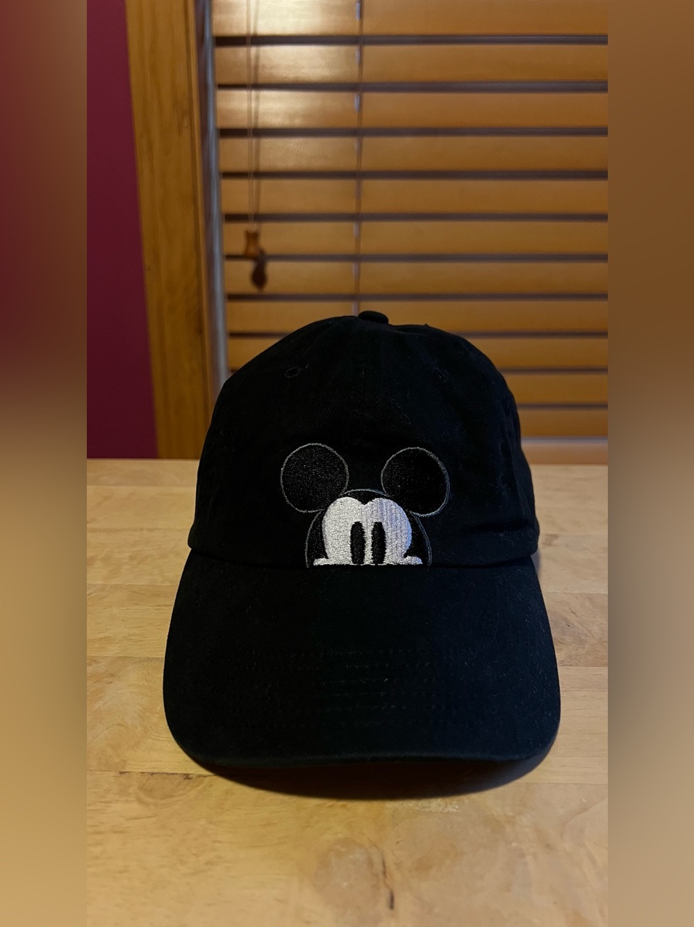 Disney Mickey Mouse Embroidered Strap Back Hat OS BLACK Adjustable. Size: Adult